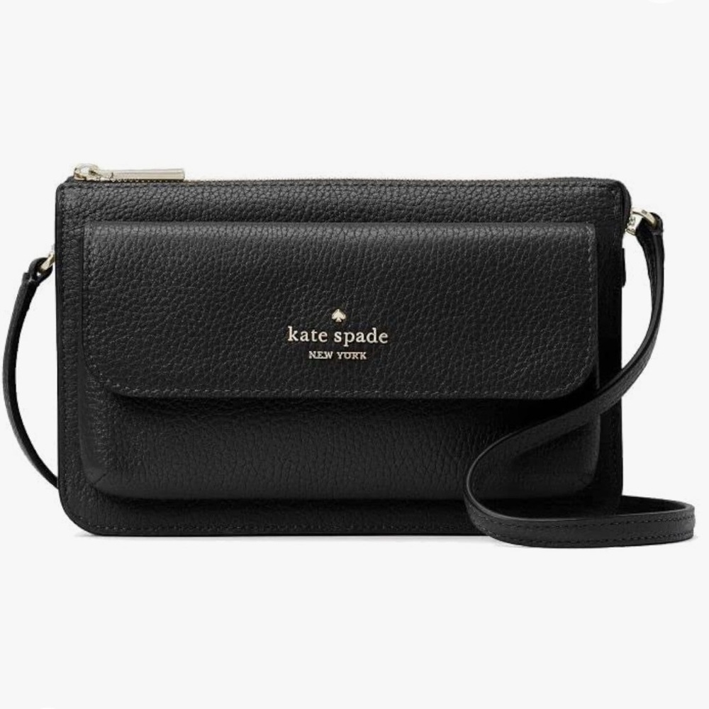 Black Kate Spade handbag for women Leila small flap crossbody bag